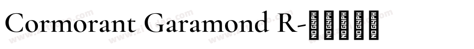 Cormorant Garamond R字体转换